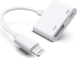 "Lightning" ir HDMI skaitmeninis AV adapteris, skirtas "iPhone 14/13/12/11/XS/XR/X/8/7/iPad" ir televizoriaus/projektoriaus/monitoriaus prijungimui, 1080P sinchronizavimo ekrano kabelis, MFi sertifikuotas vaizdo keitiklis