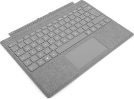 "Microsoft Surface Pro" tipo dangtelis (skirtas "Surface Pro 4-7") (QWERTZ vokiečių kalba), platininis (restauruotas)