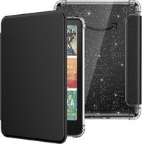"MoKo" dėklas naujam 7 colių "Kindle Paperwhite 2024 12th Gen" ir "Kindle Colorsoft Signature Edition 2024", itin skaidrus, minkštas, lankstus, blizgantis TPU dėklas, lengvas dėklas su automatinio budėjimo/užmigimo funkcija, juodas