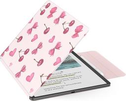 "MoKo" magnetinis dėklas naujam 11 colių "Kindle Scribe 2025" (3 kartos) ir "Kindle Scribe Colorsoft 2025" (1 kartos) - plonas "Folio Premium" PU odos dangtelis su rašikliu ir automatiniu miego žadinimu, vyšninis lankas