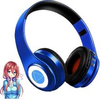 "Nakano Miku Quintuplets Quintessential Bluetooth" ausinės su įmontuotu mikrofonu Belaidės sulankstomos per ausis HiFi stereofoninės ausinės Cosplay Blue