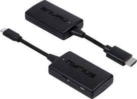 "Nyrius Orion Prime" belaidis USB-C ir HDMI vaizdo siųstuvas ir imtuvas, "Plug & Play" prailgintuvas, transliuojantis "Full HD 1080p" iki 150 pėdų iš kompiuterio, nešiojamojo kompiuterio, išmaniojo telefono, planšetinio kompiuterio į televizorių arba proj