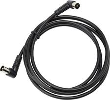 "Pro Signal JR9009A/2M Black-Rohs" TV antenos kabelis, 90 laipsnių koaksialinis vyriškis - 90 laipsnių koaksialinis vyriškis, 2 m, juodas