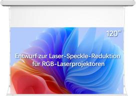 "PureVision" projektoriaus ekranas "Electric" su lazeriniu spektro mažinimu ir automatine sinchronizacija tolimųjų atstumų projektoriams, projektoriaus ekranas 4K/8K UHD Ready, 20 colių reguliuojamas išsikišimas ir juoda nugarėlė