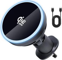 "Qi2.2" sertifikuotas 25 W "Mag-Safe" automobilinis laikiklis su aktyviu mobiliojo telefono aušinimu - magnetinis telefono laikiklis su 360° pasukimu, suderinamas su "iPhone 17/16/15/14/14/13/12", "Pixel 10", "Galaxy S25