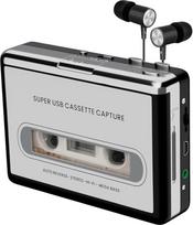 "Reshow" kasetinis magnetofonas - nešiojamasis kasetinis magnetofonas, įrašantis MP3 garso failus per USB - konvertuoja kasetes į "iPod" - suderinamas su nešiojamaisiais ir asmeniniais kompiuteriais Sidabrinis formatas