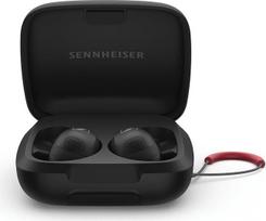 "Sennheiser Momentum Sport" belaidės "Bluetooth" ausinės su fitneso sekimo funkcija, ANC, IP55, 24 val. baterija, jutiklinis valdymas, treniruočių ausinės, juodos spalvos