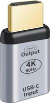 "Sharelove" USB C ir HDMI adapteris, praktiškas C tipo USB C 3.1 moteriškos lyties šaltinio ir HDMI kriauklės HDTV adapteris, aliuminis, 4K 60Hz, skirtas daugeliui planšetinių kompiuterių, telefonų ir nešiojamųjų kompiuterių modelių