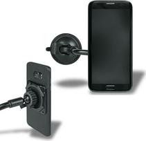 "SKS GERMANY Compit/Flexx" lankstus mobiliojo telefono laikiklis su lanksčia rankena (visiems lygiems paviršiams, universali lanksti ranka, siurbtukas su svirtiniu mechanizmu, besisukanti rutulinė jungtis, bajonetinis uždarymas), juodas