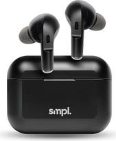 "Smpl ANC" aktyvaus triukšmo slopinimo ausinės į ausis, "Bluetooth 5.0", įkrovimo dėklas, 30 val. veikimo trukmė, vieno žingsnio suporavimas ir išmanusis jutiklinis valdymas - juodos spalvos