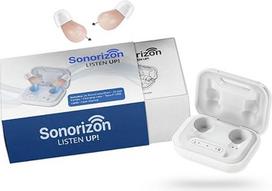 "Sonorizon" klausos garso stiprintuvas, įkraunamas skaitmeninis ausinių prietaisas su prisitaikančiomis garso stiprinimo funkcijomis, 20 valandų baterija, beveik nematomi klausos stiprinimo ausinės suaugusiesiems ir senjorams