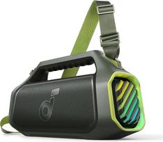 "soundcore Boom 2 Plus" lauko garsiakalbis, 140 W, 2+2 kanalai, "BassUp 2.0", 20 val., greitasis įkrovimas, IPX7 atsparus vandeniui, RGB žibintai, USB-C, maitinimo bankas, BT 5.3, nešiojamasis "Bluetooth" garsiakalbis, stovyklavimas