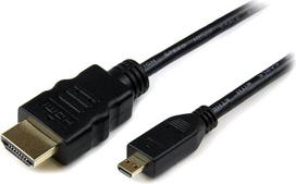 "StarTech.com" HDADMM3M - 3 m ilgio didelės spartos HDMI kabelis su eternetu - HDMI į HDMI Micro - M/M