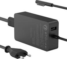 "Surface" įkrovimo laidas 65W 15V 4A įkroviklis, suderinamas su "Microsoft Surface Pro 11/10/9/8/7/Pro 7+/6/5/4/3/X", "Surface" nešiojamaisiais kompiuteriais 7/6/5/4/3/2, "Go 4/3/2", "Book 3/2/1", 65W maitinimo šaltinis su USB prievadu