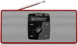 "TechniSat DIGITRADIO 2 S" nešiojamasis DAB stereo radijo imtuvas su akumuliatoriumi (DAB+, FM, "Bluetooth" garso transliacija, OLED ekranas, ausinių lizdas, stereofoninis 2 W RMS), raudonas/ sidabrinis