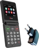 "TTfone TT660" sulankstomas mobilusis telefonas su sulankstomu dizainu, dideliais mygtukais, avarinio skambučio funkcija, ilga baterijos veikimo trukme ir 3G bei 4G LTE ryšiu (su tinklo įkrovikliu)