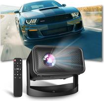"UCOCARE" išmanusis projektorius su integruota programėle, dvigubas "WiFi" ir "Bluetooth" projektorius miegamajame, automobilyje, vertikalus, 50 % priartinimas, elektrinis fokusavimas, 4K namų kino projektorius mobiliajam telefonui