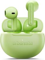"Urbanista Austin 2 True Wireless Earbuds" - belaidės "Bluetooth 6.0" ausinės su kelių taškų jungtimi, 25 val. baterija, ENC mikrofonu skambučiams, IPX4 atsparumu vandeniui ir jutikliniu valdymu - žalios spalvos