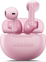 "Urbanista Austin 2 True Wireless Earbuds" - belaidės "Bluetooth 6.0" ausinės su kelių taškų ryšiu, 25 val. baterija, ENC mikrofonu skambučiams, IPX4 atsparumu vandeniui ir jutikliniu valdymu - rožinės spalvos