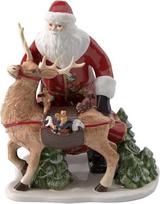 "Villeroy & Boch" - "Christmas Toy's Memory" Kalėdų Senelis su elniu Dekoratyvinė figūrėlė iš kietojo porceliano, skirta žvakėms, įvairiaspalvė, 30 x 24 x 35 cm