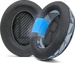 "WC Freeze QC35" - vėsinantys geliniai ausų įklotai "Bose QC35" ir QC35ii (QuietComfort 35) ausinėms ir kitoms ausinėms | Kvėpuojantis sportinis audinys, vėsinantis gelis, itin storas ir ilgiau vėsinantis | Geo Grey