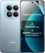 "XIAOMI Redmi Note 15 Pro" išmanusis telefonas (12+512GB) - 6500 mAh baterija, 200 MP kamera, IP65 apsauga nuo vandens, 6,77 colių FHD+ AMOLED ekranas, ledyninės mėlynos spalvos