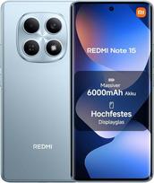 "XIAOMI Redmi Note 15" 4G išmanusis telefonas 8+256GB - 6000 mAh baterija, atsparus vandeniui, 108 MP kamera, 6,77" FHD+ ekranas, ledyno mėlynos spalvos