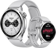 "Xiaomi Watch S4 Silver" - 1,43 colio AMOLED, 2200 nitų, 15 dienų veikianti baterija, 5ATM vandeniui atsparus, širdies ritmo ir SPO₂ jutiklis, "Bluetooth 5.3", aliuminio korpusas