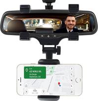 "ZOREI" automobilinis telefono laikiklis veidrodinis telefono laikiklis išmaniajam telefonui, skirtas galinio vaizdo veidrodėliui (dvigubas kablys)