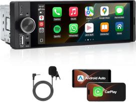 1 DIN automobilinis radijas su belaidžiu "CarPlay" ir "Android Car", 6,36 colių automobilinis radijas su ekranu, GPS navigacija, FM, "Bluetooth", laisvų rankų įranga, "Aux" įvestis, vairo valdymas, ekvalaizeris, "Mirror Link