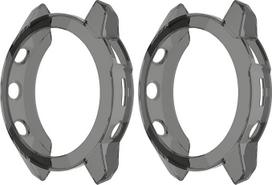 2 pakuotės apsauginis dėklas, suderinamas su "Garmin Fenix 7X" dėklu, atsparus smūgiams ir dužimams TPU rėmas (juodas)