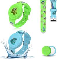 2 pakuotės vandeniui atspari apyrankė vaikams "AirTag Cute Cartoon Adjustable IP53 Silicone Hidden for Apple Air Tag Holder Soft Silicone Protective Case Anti-lost GPS Tracker