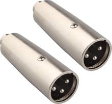 2 x XLR į RCA adapteris 3 kontaktų XLR vyriškos ir RCA moteriškos metalinės jungtys, skirtos stereofoninių mikrofonų kabeliams, monitorių garsiakalbiams, garso sąsajoms, garsiakalbiams ir kt.