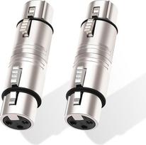 2 x XIR-Stecker-Adapter, 3-polige Buchse auf Buchse, XIR-Adapter für RF-Audio-Schnittstellen zur Lösung von Stecker auf Stecker, Adapter für Erweiterungsstecker, Mikrofon-Mischpult