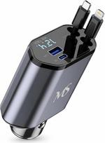 4 in 1 cigarečių žiebtuvėlio USB C 69 W automobilinis įkroviklis 12 V USB adapteris Automobiliniai priedai Elektronika Kalėdinės dovanos vyrams Moterys Automobiliniai įtaisai Priedai iPhone 17 Pro Max USB C + L