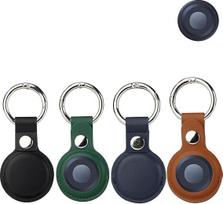 4 Pack Apsauginis dėklas Motorola Moto Tag Key Finder, yystao PU odos apsauginis dėklas, suderinamas su Motorola Moto Tag, Anti-Lost Design (juoda & žalia & mėlyna & ruda)