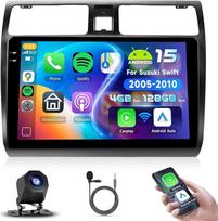 4G 128G VECHTEL 10,1 colio Bluetooth automobilinis radijas Suzuki Swift 2005-2010 Carplay Android automobiliui, 1280 x 720, WiFi GPS, Mirror Link, RDS/FM radijas 2 DIN su AHD galinio vaizdo kamera