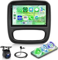 4G+64G Android Autoradio für Renault Trafic 3 Opel Vivaro B FIAT Talento Nissan NV300 Wireless Carplay Android Auto, 9 Zoll Incell Touchscreen Radio GPS Navi WiFi Bluetooth FM/RDS/EQ Rückfahrkamera