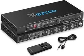 4K 120Hz HDMI 2.1 perjungiklis 4x1 eARC garso ištraukiklis VRR ALLM HDCP2.3 ARC HDR10 CEC SPDIF optinis ir 3,5 mm garso išėjimas, HDMI perjungiklis 4 IN 1OUT IR nuotolinio valdymo pultas Dolby Digital EDID, skirtas PS5 Xbox AMD