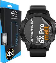 4x se® 3D apsauginė plėvelė nuo atspindžių Garmin Fenix 6X Pro (51 mm), apsauganti nuo dulkių, 100 % suderinama su pirštų atspaudais ir FaceID, lengvai montuojama be burbuliukų, itin skaidri, atspari smūgiams, pagaminta Vokietijoje