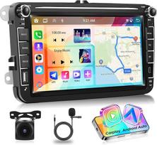 6+128G Motorsi Android automobilinis radijas VW Passat B6 Polo Golf 5 6 Skoda Seat Touran Tiguan 8 colių stereofoninis radijas Carplay Android automobilinis radijas Bluetooth 5.0 GPS WiFi FM/RDS atbulinės eigos kamera