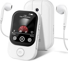 64GB MP3 grotuvas "Bluetooth 5.4" su 180° sulankstoma kamera, RWSRW mini muzikos grotuvas HD garsiakalbis FM radijas Nuotraukų albumas Idealus HiFi garso elektroninių knygų skaitytuvas, sporto žingsniamatis (baltas)