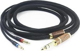 6N OCC Varinis sidabru dengtas garso kabelis su graikinio riešuto apvalkalu Suderinamas su "Denon AH-D600", AH-D7200, AH-D7100, AH-D9200, AH-D5200, "Meze 99 Classics", "Meze 99 Neo", "Focal Elear" ausinėmis su 3,5 mm jungtimi
