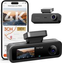 70mai T800E 4K Dash Cam automobilinė 3 kanalų, 4K + 1080P + 1080P priekinė galinė vidinė 3 kanalų automobilinė kamera su HDR F1.55, IR naktinis matymas, parkavimo stebėjimas 24 val., G jutiklis, superkondensatorius (nėra Micro SD kortelės)