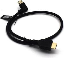 8K HDMI 2.1 kabelis nuo vyriškos iki vyriškos lyties su 90 laipsnių kairiuoju kampu, itin greitas HDMI 8K @ 60Hz 4K @ 120Hz, HDMI 2.1 kabelis, suderinamas su monitoriumi/projektoriumi/HDTV (0,6 m)