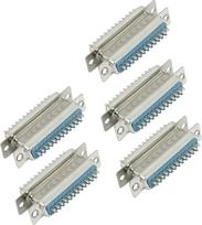 A ABSOPRO 10 vnt. vyriškojo ir moteriškojo 25 kontaktų D SUB DB25 kabelio adapteris