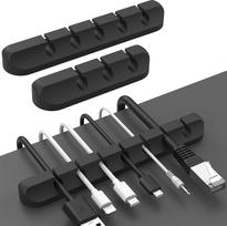 AHASTYLE 3 kabelių laikiklių pakuotė Kabelių laikiklis Kabelių tvarkyklė Kabelių tvarkymas Stalo kabelių spaustukas, skirtas biurui, namams ir automobiliui USB kabelis, maitinimo laidas, laidas (juodas)