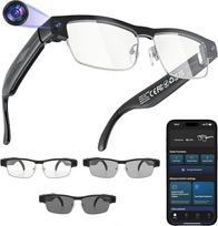 AI Smart Glasses 4K HD Kamera, 8MP Brille Kamera mit Bildstabilisierung, AI Smartbrille, Foto/Unterstützt Videoaufzeichnung/Musikwiedergabe/Sprachübersetzung/GPT-Objekterkennung
