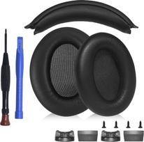 Aiivioll "Sony" WH-1000XM3 (WH1000XM3) ausų pagalvėlių ir galvos juosta | Ausinių ausinių remonto atsarginės dalys (juoda)