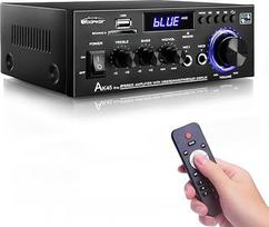 AK45 Pro Hi-Fi stiprintuvas WOOPKER Mini stiprintuvas, 500 W, 2 kanalų "Bluetooth" stiprintuvas Hifi Stereo su FM radiju, USB, SD, RCA, RCA, MIC įvestimi, garso stiprintuvo imtuvas namams arba automobiliui